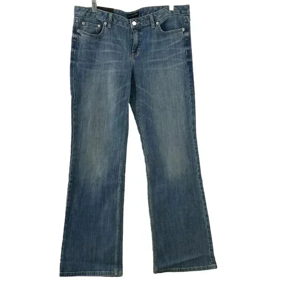 Banana Republic‎ Women Sz 32/14R Bootcut Jeans Mid Rise Blue Medium Wash Cotton - Picture 1 of 5
